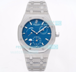 Swiss Replica AP Royal Oak Dual Time 26120ST 41MM Watch Stainless Steel Blue Dial